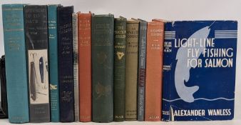 12x Period Fishing Books: to Include A River Never Sleeps R Haig Brown 1948, Salmon Fishing