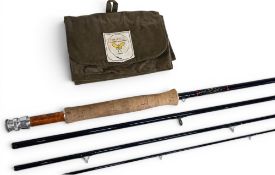 Scarce Imago France carbon trout fly rod No 951004, Christian Launstorfer 10ft 4pc line 7/8#,