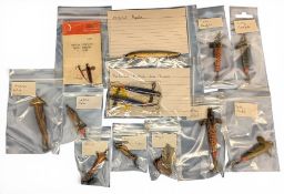 13x Named Fishing Lures: Rapala original, Taylor & Johnson, Helical, Lemax Swiss, Royd, Geen’s