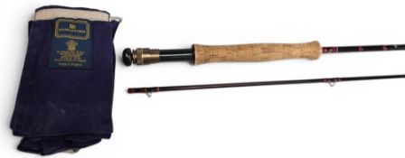 Hardy Alnwick “The Hardy Graphite Deluxe” carbon trout fly rod, 9ft 2pc line 6/7#, alloy uplocking