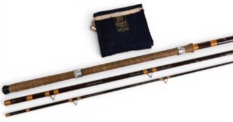 Hardy Alnwick “The Match Maker” float trotting hollow glass rod, 12ft 3pc, 25” handle with alloy