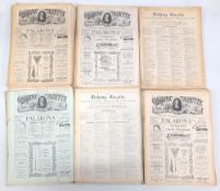 1946-47 Fishing Gazette Weekly Magazines: two complete years, in used condition, age related wear,