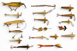 Assorted Fishing Lures: Wadhams, Hardy, Hatton Hereford, Millwards, Pope Wobler, Carco, Alcocks