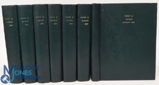Trout and Salmon Magazine Bound Volumes 1980-1986, six complete Volumes plus 1986 January-June, in