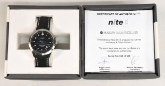 Very scarce Nite Hardy Marquis Watch, limited edition Nite SX10, produced exclusively for Hardy &