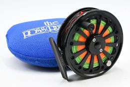 Ross Reel “The San Miguel 3” polished black alloy trout reel, se for RHW, 3 3/8” flower petal