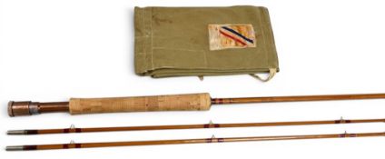 Pezon et Michel Ritz Super Parabolic PPP Fario Club split cane trout fly rod with spare tip section,