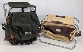 2x Fishing Seat Holdall Backpack Chairs, a good Shakespeare set/backpack and an unbranded holdall