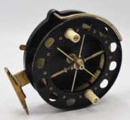 Richard Carter Maker, East Sussex, centre pin/trotting reel, 4 1”” wide caged 6 spoke ventilated