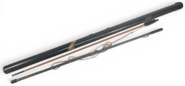Fishing Wading Staffs Sticks: a Scottie wooden staff with handle rip and lanyard with a metal