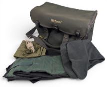 Large Wychwood Boat Bag 18” x 11” x 12”, with large inside pocket and 8 small pockets, zip/clip lid,