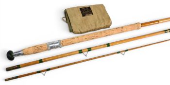 Hardy Alnwick “The General” float rod No G34134, 12ft 6” 3pc, whole cane butt/mid sections with