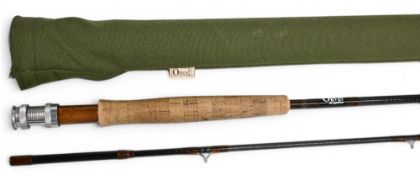 Orvis USA Advantage Graphite trout fly rod, 3 1/8oz, 9ft 3” 2pc line 7#, alloy double uplocking reel