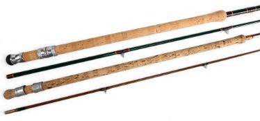 Unnamed “550 Carp” split cane rod, 10ft 2pc (detachable handle), lined butt tip, 24” handle with
