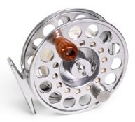 Pfleuger Trion 1990 alloy sea trout/light salmon fly reel, 3 ¾” fully ventilated wide spool, 2 screw