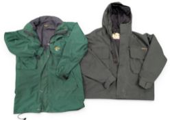 2x Fishing Outdoor Jacket and coat: a waterproof Scierra jacket with mesh lining, size XXL, plus a