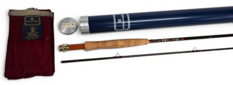 Hardy Alnwick “The Sovereign” carbon trout fly rod, 9ft 2pc line 6/7#, alloy uplocking reel seat and