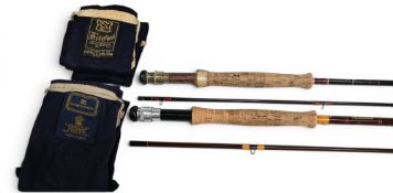 Hardy Alnwick hollow glass trout fly rod, 8ft 6” 2pc line 7#, alloy uplocking reel seat, lined