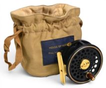 Hardy Bros “Pall Mall Centenary” 1892-1992 alloy trout fly reel, based on lightweight black and gold