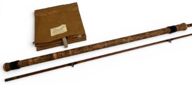Chapman of Ware 500 Deluxe built cane Avon style rod, 10ft 3pc (inc detachable 24” handle), alloy