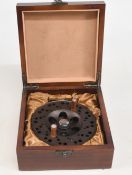 Holland & Wilkinson 4 ½” centre pin/trotting reel, twin wooden handles, rear tensioner and on/off