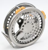 T&F Gear Classic alloy centre pin/trotting reel, 4 ½” perforated spool/ferule twin handles,