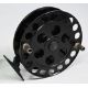 A large unnamed centre pin trotting reel 5 ½" wide caged ventilated spool, twin handles, spring - Image 1 of 2
