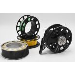 Airflo CST69 Balance cassette trout fly reel with 3 spare cassettes, 3 ¾” wide centilated spool, 2