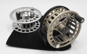 Vision Coma 7/8# alloy trout fly reel with spare spool, 2 screw latch, counter balanced handle,