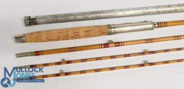 Geo I Varney Maker, Montague City, USA 10' 3-piece split cane bamboo rod, with factory correct spare