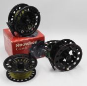 Snowbee Classic 2 composite salmon fly reel 9/11# with spare spool, 4 ¼” wide deep ‘V’ ventilated