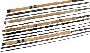 A collection of match and course rods, all complete and ready to fish, as follows: Daiwa carbon