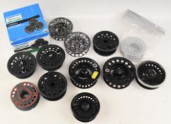 Large collection of spools, as follows: 2x Shakespeare 2755 graphite, boxed. 1x Airflow 4/6 silver