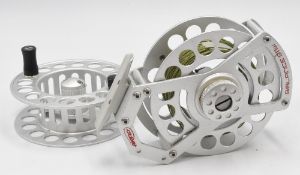 Airflo Balance 911 W alloy salmon fly reel LHW with spare spool, 3 7/8” wide ventilated spool, 2
