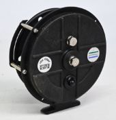Shakespeare “Black Eagle” alloy centrepin/trotting reel No 2900-300, 4 ¼” wide caged spool, 2
