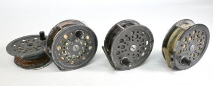 3x Shakespeare by JW Young Super Condex salmon fly reels, 4 ¼