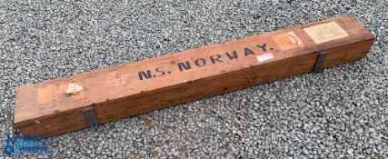 Neville Schute Norway (1899-1960) Owned Fishing Rods and Wooden Travel Rod Case - the case stamped