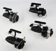 Collection of Mitchell 300 fixed spool reels, as follows: 3x good condition. 1x handle arm needs