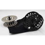 Vision Koma 9/11# alloy salmon fly reel and spare spool, 4 ¼” wide ventilated spool 2 screw latch