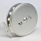 Grey’s Alnwick “The Berwick” alloy centre pin reel, 4 ¼” ventilated spool, 3 screw latch, twin white