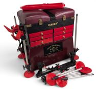 Kiley River Fishing Tackle Box Seat, adjustable feet, all complete with extending feeder rest