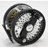 Unnamed alloy fly reel LHW in the style of a Cascapedia or classic design winch, 3 ¾” perforated