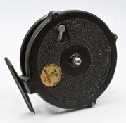 Mordex Sheffield “The Merlin” centrepin/trotting reel, 4 ½” caged ventilated spool, 3 screw latch