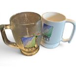 RWC 1995 Ceramic and Glass Official Tankards (2): Great duo, a large chunky frosted glass-effect