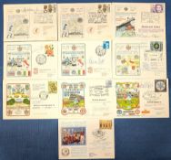 10x Signed Manchester City First Day Covers featuring Rodney Marsh, Colin Bell, Mike Summerbee, Mike