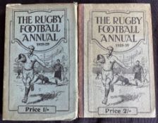 1928-30 Rugby Football Annuals (2): Two late 20s issues of the popular and useful reference book,