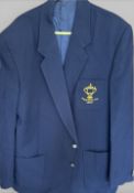 1995 RWC Blazer: Very large navy blue blazer with official Rugby World Cup badging and legend in