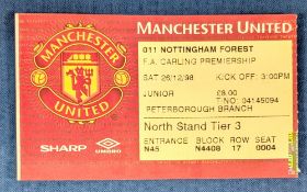 TICKET: Treble season 1998/99 Manchester United v Nottingham Forest 26 December 1998. (1)