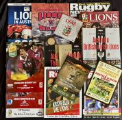 2001 British and I Lions in Australia Rugby Programmes etc (15): Full set of 10 programmes, plus the