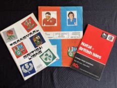1974 Unbeaten British and I Lions Rugby Programmes (3): Lions v Transvaal, N Transvaal and Natal.